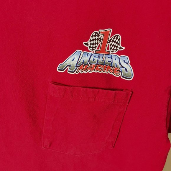 Anaheim California Anglers Marine Boat T Shirt Bony Fish Boat Adult Red Medium - Picture 4 of 15